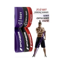 30 + 38 Kg Power Loop Direnç Bandı Kas Geliştirme Fitness Crossfit Barfiks Lastiği Kırmızı + Siyah + Mor
