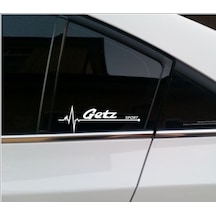 Hyundai Getz Napız Kalp Kelebek Cam Için Sticker Yapıştırma