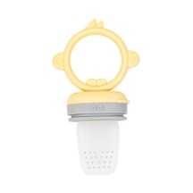 Oioi Meyve ve Sebze Alıştırıcı Püre Emziği - Mellow Yellow / Powder Grey Sarı