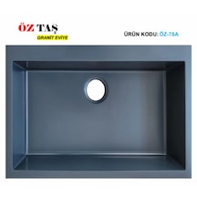 Öztaş ÖZ-78a Granit Mutfak Eviye Antrasit Tek Gözlü 50 x 78 CM