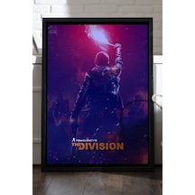 Tom Clancy's Division Siyah Ahşap Çerçeveli Poster, Dekoratif Oyun Duvar Tablosu