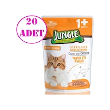 Jungle Kısırlaştırılmış Tavuklu Jelly Yetişkin Kedi Konservesi 20 x 100 G