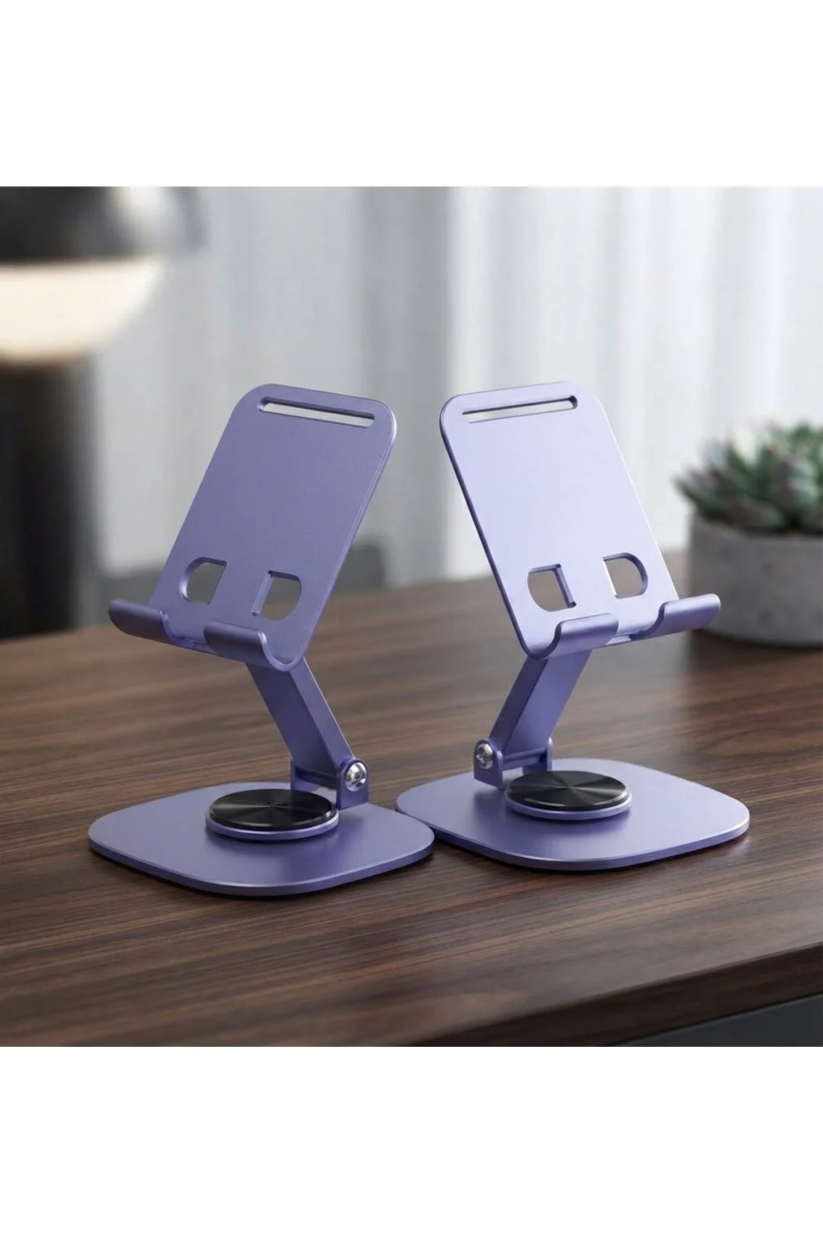 Aura Akse 2'li Paket 360 Derece Dönebilen Katlanabilir Metal Masaüstü Telefon Ve Tablet Standı
