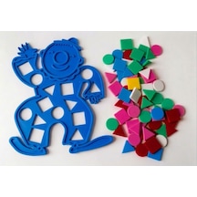 Eğitici Geometrik Şekiller - Renkli Şekil Eşleştirme - Zeka Geliştirici Çocuk Puzzle - Mavi