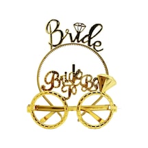 Bekarlığa Veda İçin Gold Bride Taç Bride To Be Gözlük Seti