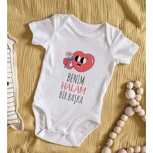 Bitmeyenkartus Bk Kids Benim Halam Bir Başka Tasarımlı Bebek Body Zıbın - Model Çok Renkli