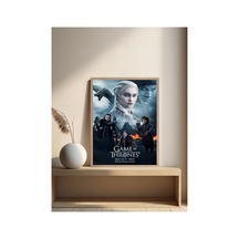 Game Of Thrones Doğal Ahşap Çerçeveli Tek Parça Dekoratif Tablo Çok Renkli - 843843082 Çok Renkli