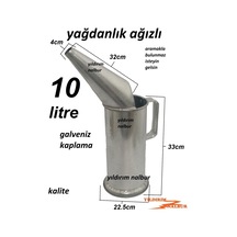 Yağdanlık 10 Litrelik Ağızlı Ağızlı Kocaman 10luk Büyük Boylu Çif
