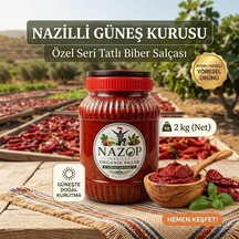 Nazop Nazilli Güneş Kurutma Tatlı Biber Salçası 2 Kg