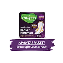 Molped Süper Night Hijyenik Ped Uzun Süper Ekonomik 36 Adet