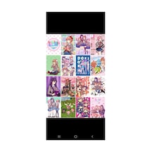 Doki Doki Litarature Clup Tasarımlı Desenli 16 ' Lı Fotokart Seti