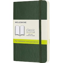 Moleskine Yumuşak Kapak Defter Mersin Yeşili Çizgisiz - 9x14 - 9155