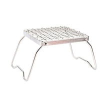 Gaz Sobası Standı Yüksek Stabilite Isıya Dayanıklı Paslanmaz Taşınabilir Katlanır Piknik Barbekü Izgara Izgara Kamp Malzemeleri Gümüş