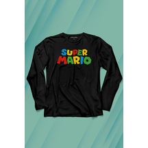 Super Mario Seres Uzun Kollu Tişört Baskılı T-shirt 001