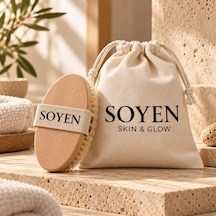 Doğal At Kılı Selülit Fırçası Kuru Fırçalama, Peeling Ve Vücut Masaj Fırçası, Özel Saklama Keseli