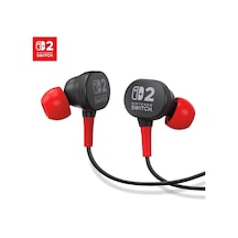 Wired Earbuds For Nintendo Switch 2- Black, Officially Licensed, 8 Mm Speaker Drivers, İn-ear Design, 3 Swappable Tips, Includes Drawstring Storage Bag