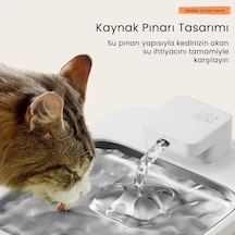 Aqua Flow 4l Çelik Hazne Wi-fi Bataryalı Akıllı Otomatik Kedi Köpek Su Pınarı Su Çeşmesi Su Şelalesi Ultra Se