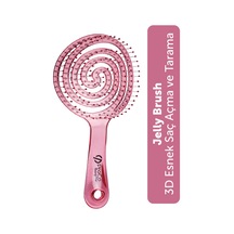 Beauty Pro Jelly Brush Saç Fırçası - 3d Esnek, Saç Açma Ve Tarama Çilek
