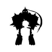 Fullmetal Simyacı Araba Sticker Siyah Renk 18Cm