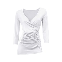 Bulalgiy Kadın Beyaz 3/4 Kollu Tişört - Bga805203 Beyaz