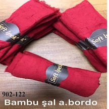 Soft İpek Bambu Pamuk Şal A. Bordo 902-122 Çok Renkli