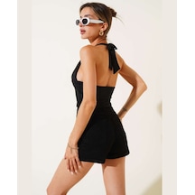Intive V Yaka Çıkarılabilir Padli Boyundan Bağlamalı Croptop/büst Siyah Intive V Yaka Çıkarılabilir Padli Boyundan Bağlamalı Croptop/büst Siyah