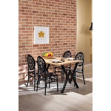 Matrix Wega Atlantik Çam / Venüs Mutfak Masa Takımı - Siyah Matrix Wega Atlantik Çam / Venüs Mutfak Masa Takımı - Siyah