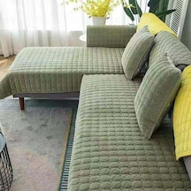 Haki Düz Renk Kaymaz Kanepe Kılıfı Kalınlaşmak Yumuşak Kanepe Havlusu Oturma Odası Mobilya Dekor İçin Kanepe Slipcovers Kanepe Kapakları 70x120cm