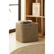Ocean Home Textile Siyah Kırçıllı Jüt Halat Sepet 30 x 30 x 30 cm