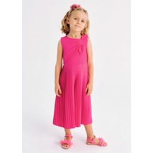 Kız Çocuk Fiyonklu Tulum Pembe 3872 Pembe