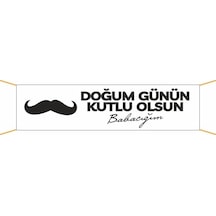Doğum Günü Pankartı (Babacığım)-7 75x300 cm