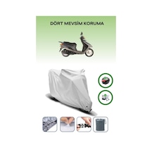 Gri Arka Çanta Ve Kilit Uyumlu Honda Fizy 125 Uyumlu Motor Brandası