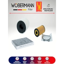 Wöbermann VW Polo 1.6 TDI Filtre Bakım Seti 2009-2014 CAY-CLN 3'lü Karbonlu