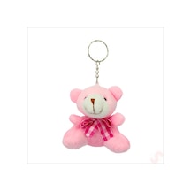 Pelüş Ayıcık Anahtarlık, 6,5 Cm X 6,5 Cm - Pembe