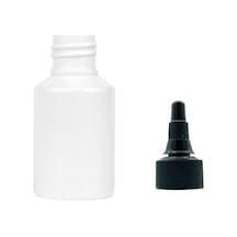 60ml Beyaz Plastik Asansör Kapaklı Şişe, 12 Adet, Serum Şişesi, Tonik Şişesi, Asansör Kapaklı Şişe, Sos Şişesi, Medikal Şişe Beyaz