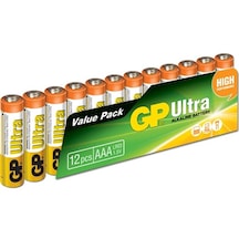 GP Ultra GP24AU-VS12 Alkalin AAA İnce Kalem Pil 12'li