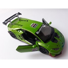 Lamborghını Huracan Lp620-2 Trofeo Green Diecast Metal Araba