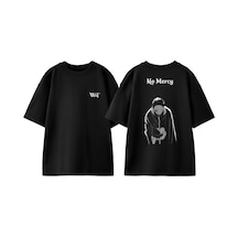 Thewert Naruto Obito Anime 5 Tasarım Sırt Baskılı Pamuk Siyah Oversize T-shirt