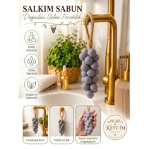 Keyfim Craft El Yapımı Gri Üzüm Tanesi Tasarımlı Banyo Ve Dekoratif Sabun Lavanta