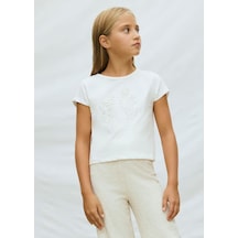Mayoral Kız Çocuk T-shirt 6002 Krem