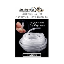 Silikonlu Şeffaf Akvaryum Hava Hortumu 1 M İç Çap 4 MM Dış Çap 6 MM Deney Fıskiye Kauçuk Hortum Yağ Hava Pompa Borusu