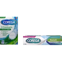 Corega Protez Temizleyici Tablet 30lu + Protez Yapiştirici Ferahlatici 40 Gr
