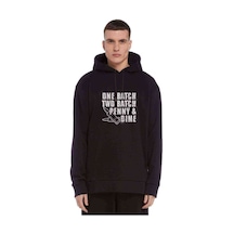 Punisher One Batch Two Batch Baskılı Siyah Erkek Sweatshirt (531058765)