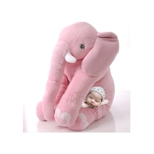 Uyku Arkadaşım Peluş Fil - Büyük Yumuşacık 75 Cm -sevgiliye Hediye Pembe