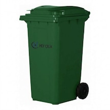 240 Litre Yeşil Plastik Çöp Konteyneri Hey Çelik Pk - 095