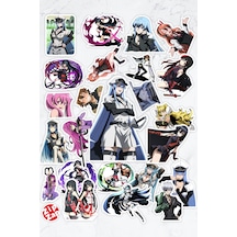 Akame Ga Kill Anime Telefon Laptop Bullet Journal Sticker Paketi 24 Adet Çok Renkli