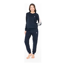U.S. Polo Assn. Kadın Pamuklu Lisanslı Pijama Takımı 20115 Lacivert