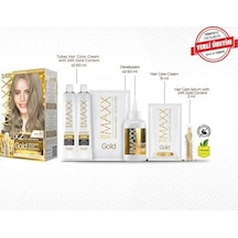 Maxx Deluxe Serisi 24k Altın Parçacıklı Serum İle 1 Kutu 2 X 50 Ml Ve Geliştiriciler Saç Boyası Elma Sarısı 9.1