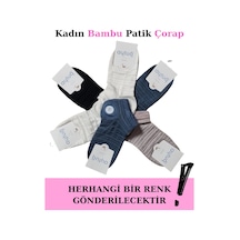 Angbutik Aytuğ 34287 Kadın Bambu Patik Çorap Çok Renkli