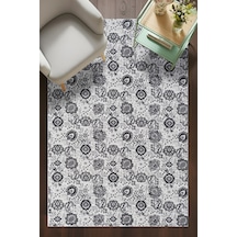 Villadia Home Textile Kaymaz Taban Modern Desen Halı Yolluk Leke Tutmaz Kolay Temizlenir Koridor Salon Yatak Mutfak Odası Vd4033gri Gri